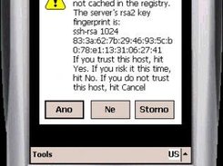 Security warning - unknown server key
