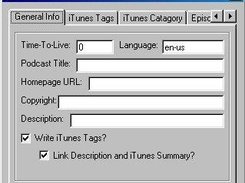 The main screen of Podcast Creator.