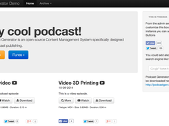 The main page of Podcast Generator