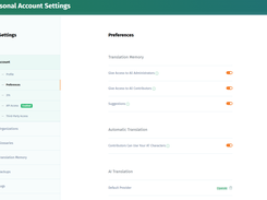 Account settings