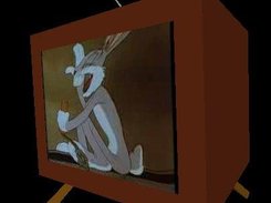 A Theora OGG video playing in a 3D Television set