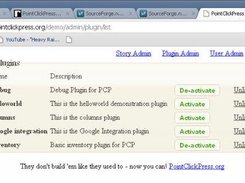 Point Click Press: Admin Plugin Management 