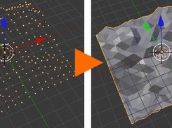 Point cloud and skinned mesh (a source point cloud and the result)