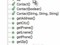 Contact class (POJO)