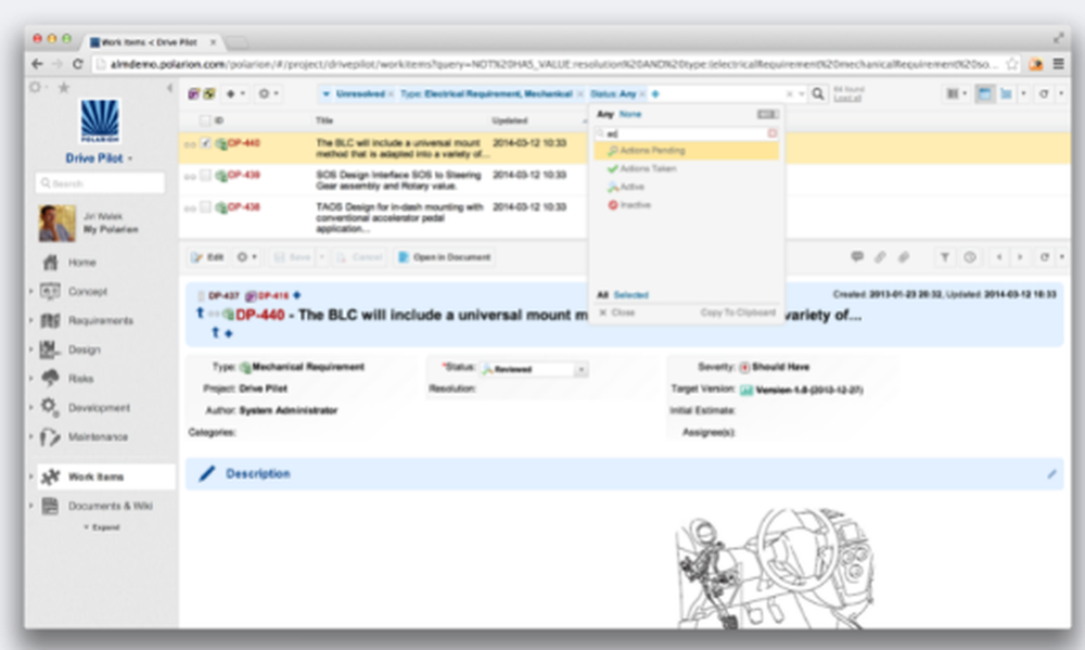 Polarion ALM Screenshot 1