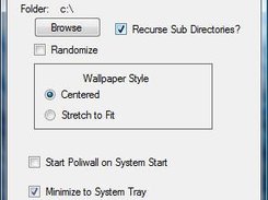 Poliwall settings screen