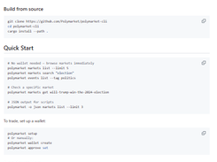 Polymarket CLI Screenshot 1
