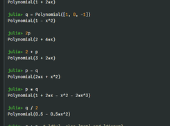 Polynomials.jl Screenshot 1