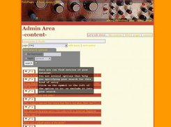 listing content in the admin area