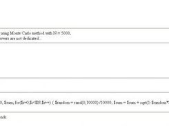 Demo running a calculation of Pi using Monte Carlo