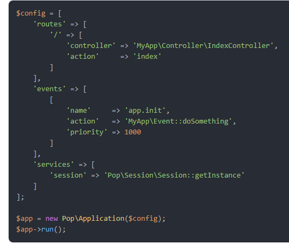 Pop PHP Framework Screenshot 1