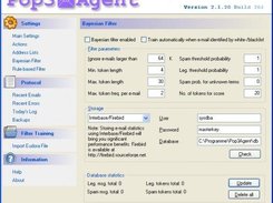 Bayesian filter settings