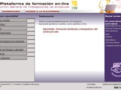 portada de la web para la inscripcin en los cursos UGT-A