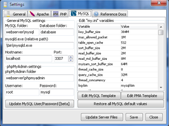 MySQL settings