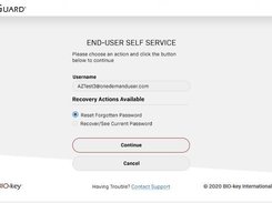 End-User Self Service Password Reset