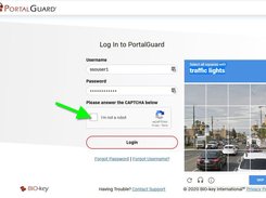 Logging into PortalGuard with CAPTCHA