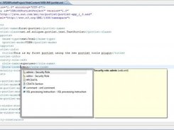 Portlet Descriptor Editor: content assistance on security ro