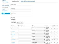 Editing table metadata