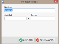Venta de Producto Especial