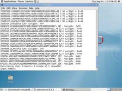 POSNUMCON running on Debian with GNOME