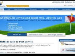 PostalMethods Web-to-Postal Homepage 