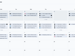 Content calendar with advanced filtering