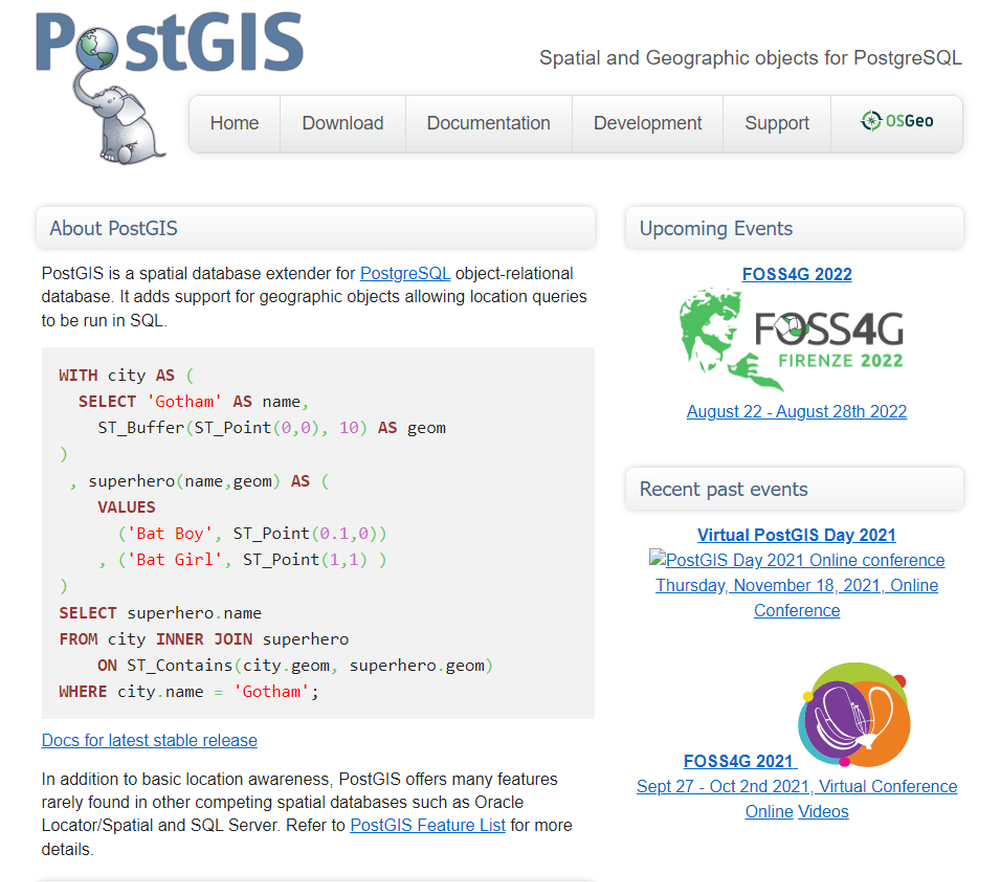 PostGIS Screenshot 1