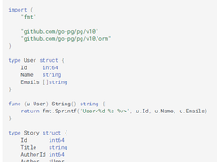 PostgreSQL client and ORM for Golang Screenshot 1