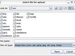 Postlet's file chooser (standard JFileChooser component).