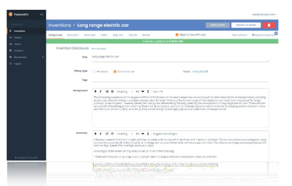 PowerPatent Screenshot 1