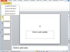 PowerMP3 Screenshot in Powerpoint2010