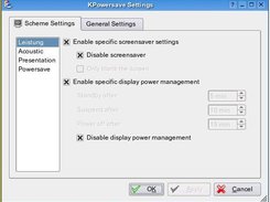 KPowersave: Configure Dialog - Scheme Settings