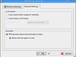 KPowersave: Configure Dialog - General Settings