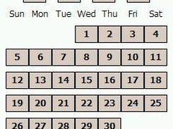 Calendar screen