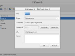PQPasswords Screenshot 2