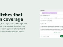 Our PR software helps teams excel at media outreach with personalized, branded pitches that grab attention. AI-assisted drafting, real-time tracking, and spam protection ensure your story lands in the right inbox and earns the coverage you deserve.