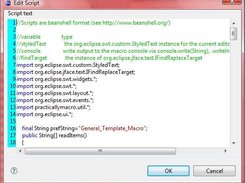 Beanshell script editor