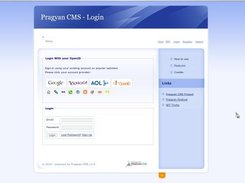 Login page