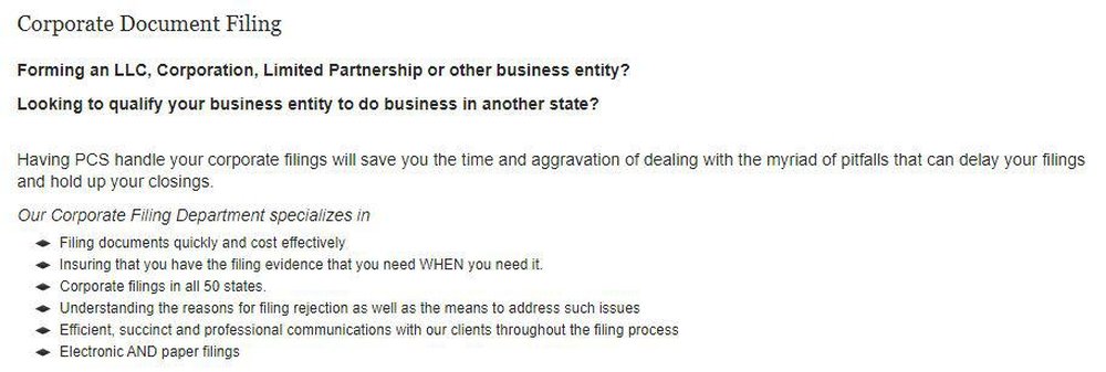 Precision Corporate Services Screenshot 1