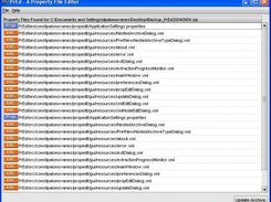 The main window displaying the property files found.