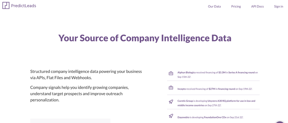 PredictLeads Screenshot 1
