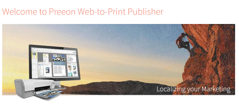 Preeon Web-to-Print Publisher Screenshot 1