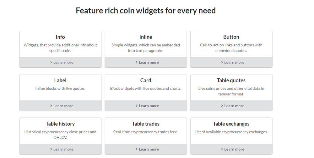 Premium Cryptocurrency Widgets Screenshot 1