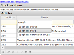 Autocomplete for article names. To prevent add a article twice.
