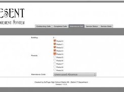Present - Unexcused attendance call screen
