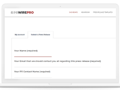 PR Wire Pro Dashboard 