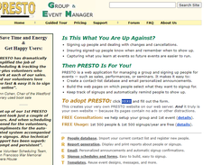 PRESTO Group & Event Manager Screenshot 1