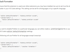 Prettier Formatter for Visual Studio Screenshot 1