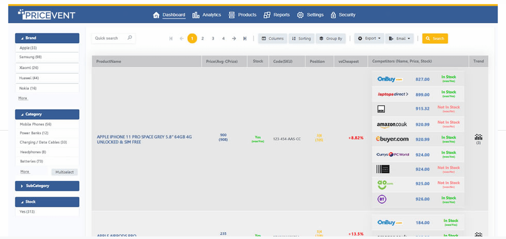 PriceVent Screenshot 1