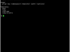 Prigner usage message for "new" command